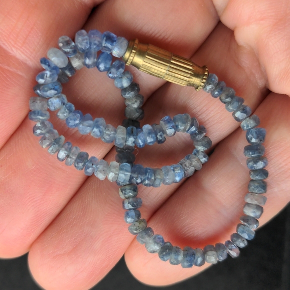 Jewelry - Genuine sapphire bracelet, 8" long, handmade